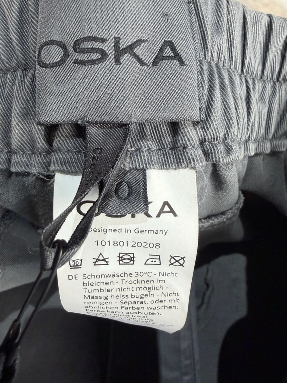 OSKA Hose Birga Charcoal Barrel Leg Pants Architectural Pull-On Trousers Size 0 - Picture 12 of 14